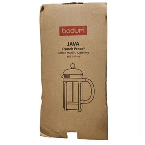 NWT Bodum Java French Press Coffee Maker 1L 34oz Black w/ Measuring Spoon